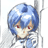 Pixelated anime-style character with blue hair and red eyes on left, black background with white text 'Anime IM' and stylized 'AIM' logo on right in a contact sheet layout.