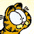 Pixelated circular icon with orange and black striped border surrounding white center, set against light yellow background.