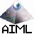 Pixelated image shows a cloud-like shape above bold black text reading 'AIML' on white background.