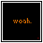 Animated sequence of 'woah.' text in orange-yellow gradient with red arrow-like symbols on black background, transitioning through color shifts and symbol changes.