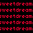 Red pixelated text repeats across black background with intermittent white rectangular overlays on select
