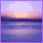 Animated contact sheet of a 48x48 pixel buddy icon showing a sunset over water with text "I WISH YOU WERE HERE" in cyan, displayed across 22 frames on a purple grid background.