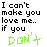 Pixelated text displays two phrases with green 'Don't' and 'Won't' at the bottom, set against a white background.
