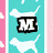 Six distinct pixelated icons arranged in a , each featuring a single letter or symbol on varied backgrounds
