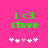Green text 'i <3 steve' on bright pink background with white and pink pixelated hearts below, animated heart sequence.