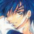A 48x48 pixel buddy icon featuring a split composition with an anime-style character on the left and text elements on the right, displayed as part of a contact sheet.