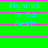 Green background with cyan text 'FlynnB8 is da Best!' and pink horizontal lines, displayed in a of three identical