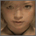 25 pixelated images showing a woman with light brown hair in various poses and outfits, including close-ups, side profiles, and formal attire