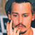 A 2x2 contact sheet of a Johnny Depp animated icon showing three frames with slight facial expression changes and a CoolBuddy.com logo on the right side.