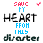 Animated contact sheet of a pixel art buddy icon showing text "SAVE MY HEART FROM THIS disaster" with changing heart and particle effects across frames.