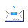 A pixelated envelope icon with blue accents and a small star-like symbol above it, showing animation variations of the symbol.