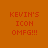A static image with orange and brown pixelated text reading "KEVIN'S ICON OMGFG!!!" repeated across a of overlapping rectangular blocks