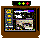 Two brown cabinet-like structures with pixelated interiors and colored plus signs above them, showing animation change in sign colors.