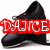 Black shoes with red text "DANCE IS MY LIFE" and a heart symbol, displayed in four on white background