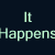 Pixelated image with light green text on dark blue background and a person in lower right corner.