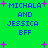 Green background with blue text reading "MICHALA AND JESSICA BFF" and scattered purple star shapes.