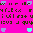 Pixelated text and heart symbols on a bright pink background with repeated phrases like 'u eddie' and 'love u guy:' in brown font.