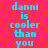 Red background with pink circular patterns and repeated cyan text reading 'danni is cooler than you' in a pixelated font.