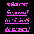 four and six displays repeated text in pink neon-style font on a black background, with one gray square at bottom-right
