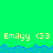 Green background with blue wave pattern and repeated yellow text 'Emilyy <33' in two
