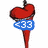 Red heart-shaped icon with blue text labels, animated to rotate and change label positions.