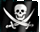 A skull and crossed swords icon with varying grayscale brightness levels
