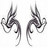 Two identical grayscale pixelated figures in dynamic poses with flowing limbs and circular motion trails against a white background.