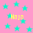 Pink background with scattered cyan stars and yellow text reading 'Naya' in multiple locations.