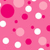 A static pattern of overlapping circles in varying shades of pink and white on a solid pink background.