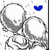 Animated icon shows two stylized heads with blue heart symbols above them; one head shifts position while the other remains static.