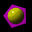 A yellow sphere with a purple outline rotates against a black background, transitioning through various angles and partial outlines.