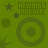 Green pixelated background with repeating circular patterns and scattered stars, featuring animated text fragments that change across frames.