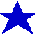 Four blue stars on a gray background, each star with five points and pixelated edges.