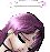 Pixelated cartoon character with purple hair and dark clothing covering face, accompanied by text "Alone..." on white background.