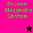 Pixelated green text 'Brooke Alexandra Carlton' on split background with pink, purple, and black sections; two star symbols appear in different positions.