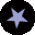 A sequence of star-shaped icons in varying sizes and opacities on a gray background, transitioning from large to small then back to large.