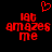Red pixelated text 'l8t amazes me' with a red heart symbol above, displayed on black background in two identical side-by-side arrangements.