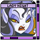Animated pixel art of a character with pale skin, purple hair, and yellow eyes in a