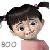 Pixelated cartoon-style icon of a person with dark hair in two pigtails, wearing a pink top and showing a neutral expression.