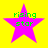 Four identical pink star icons with green text "rising star" on a yellow background, arranged in a