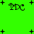 Green background with black 'PDC' text and scattered plus signs, some plus signs animate to dots over time.