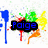 A pixelated icon with the name 'Paige' in blue text on a black background, surrounded by colorful splatters of green, yellow, orange, and red against white.