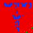 Red background with blue text 'everything is over' and a blue emoticon, featuring green pixel dots that shift position between frames.