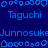 Pixelated blue and white text and symbols on a dark blue background with a gray rectangle on the right side.