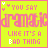 A 2x2 contact sheet of four animated frames showing a yellow background with pink text and small heart icons, each frame displaying the phrase "YOU SAY dramatic LIKE IT'S A BAD THING" with variations in lettering style and color saturation.