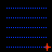 Animated sequence showing orange pixelated explosions on a black background with blue dotted lines, transitioning from single to multiple bursts.