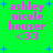 Green background with blue stars and pink text reading 'ashley nicole houser <33' in four identical