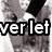 Animated sequence showing a character with dark hair and white clothing, transitioning from a side view to front view while text 'verlet' appears.