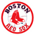 Circular red-bordered icon with white background, featuring a large red stylized 'B' and partial text reading 'BOSTON RED SOX' in dark blue.