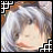 A 48x48 pixel buddy icon featuring a stylized anime character with light gray hair and closed eyes on the left, paired with "Anime IM" text in white pixelated font on black background on the right.